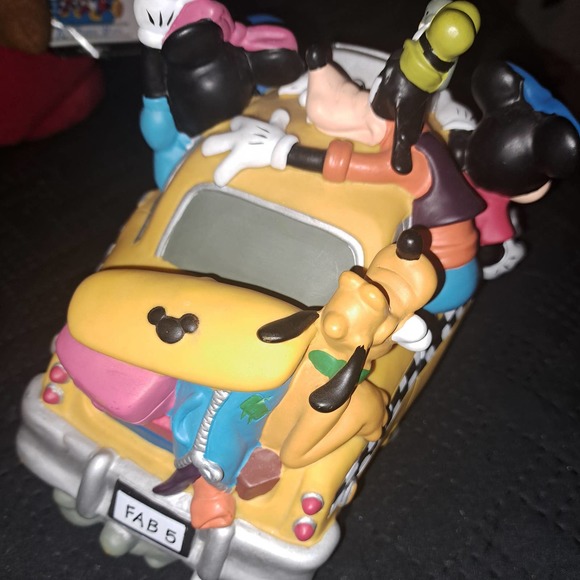 Mickey Mouse & Friends NWT- Plush Bean Bag 75th Anniv Set-Fab 5 Bank-Clock - Picture 7 of 10